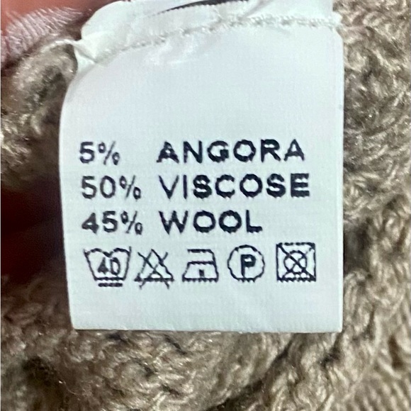 🏷️🏷️Ladies Tan Beige wool blend Duster Herringbone knit cardigan layering - Picture 5 of 9